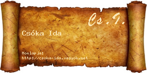 Csóka Ida névjegykártya